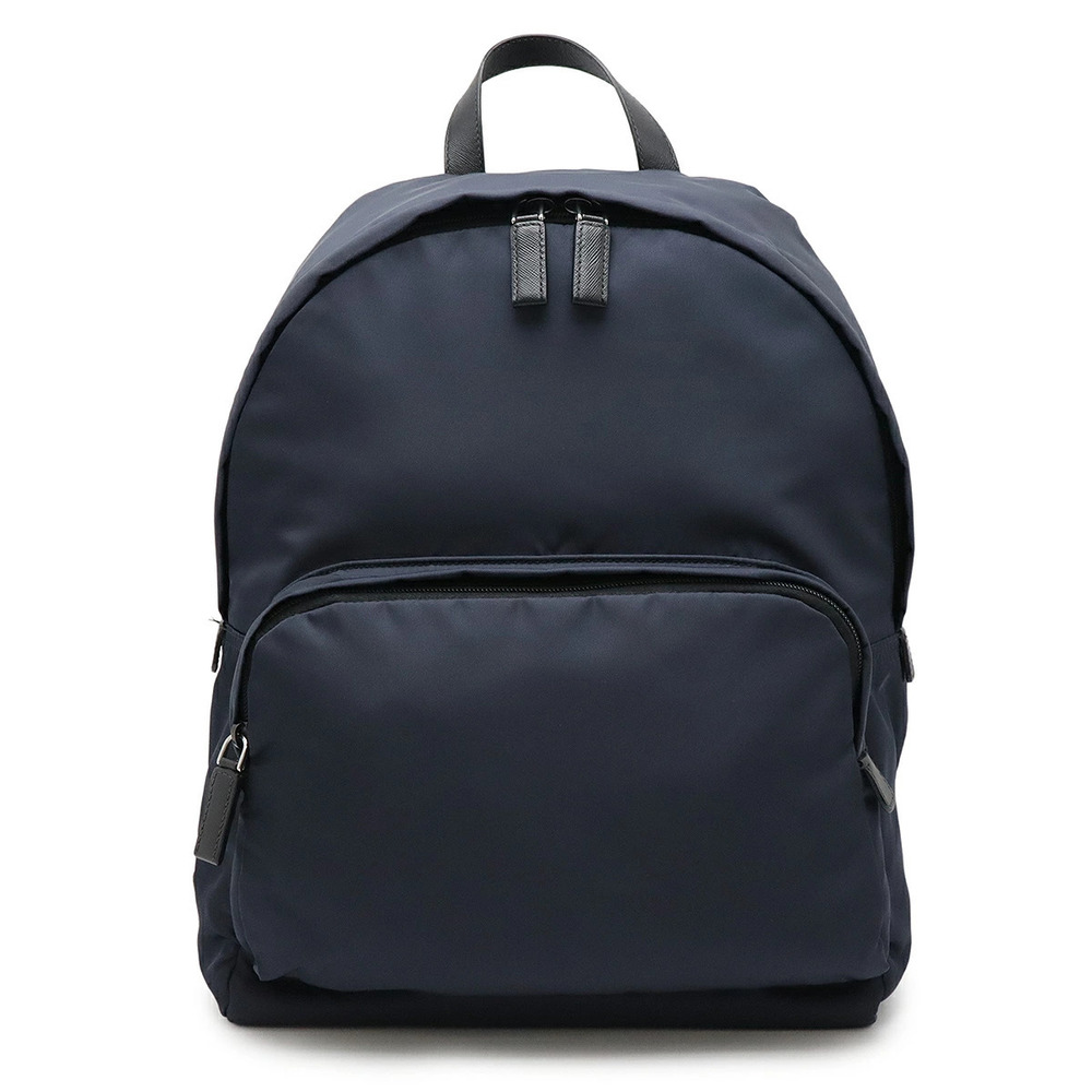 Prada Triangle TESSUTO MONTAGN Backpack Leather Blue Navy Blue